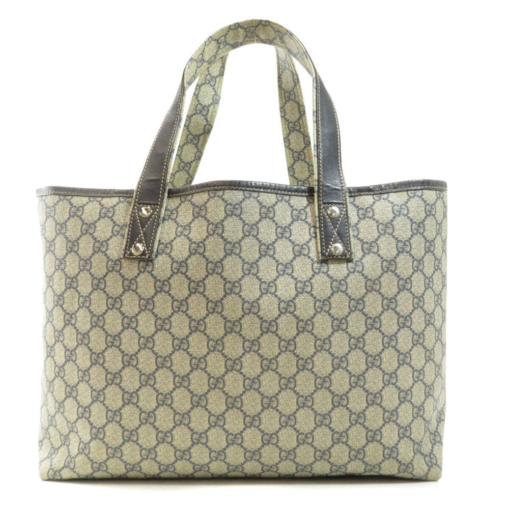 Gucci Monogram Bag Blue Tote Plus Web GG Beige